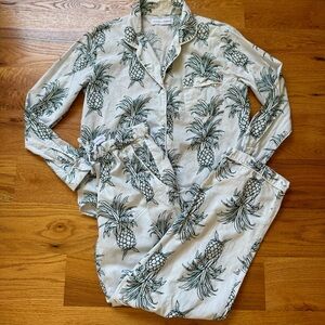 DESMOND & DEMPSEY Howie Pineapple Print Pajama Set